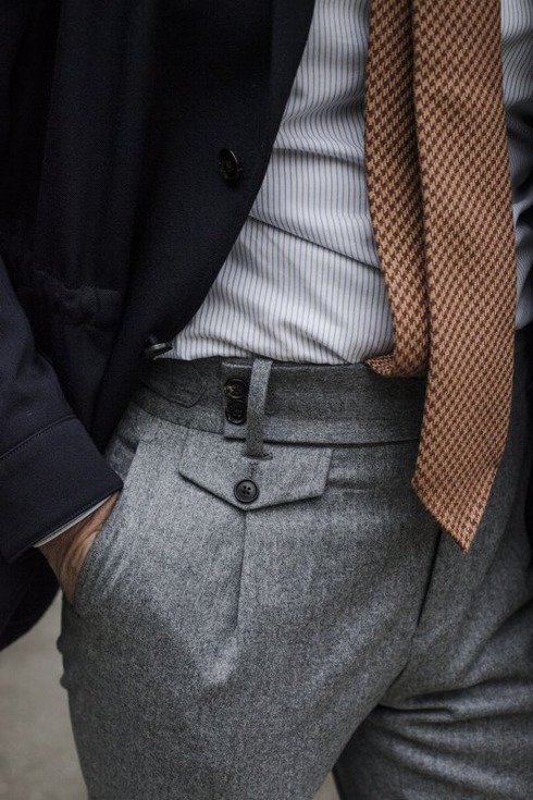 Grey Flannel Trousers "John"