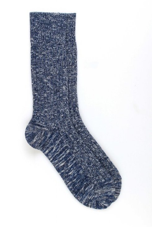 Blue Ribbed Socks / Pedemeia