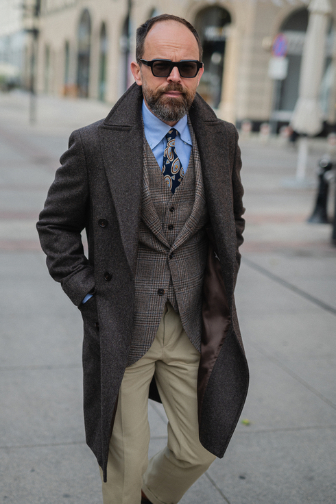 Brown Checked Tweed Sportcoat