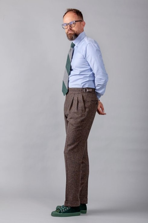 Brown Donegal Trousers "Alfred"