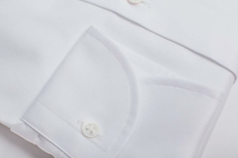 Classic White Semi-Spread Collar Shirt