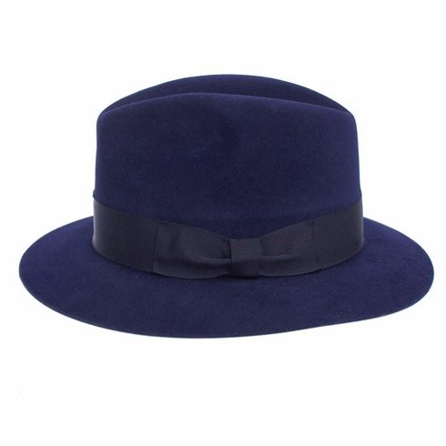 Fedora hat blue navy