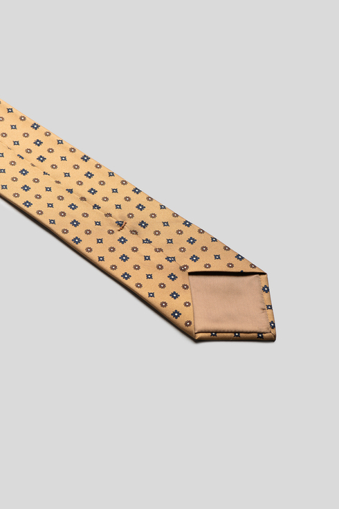 Gold Silk Medallion Tie