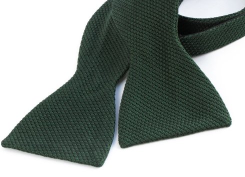 Green grenadine silk bow tie