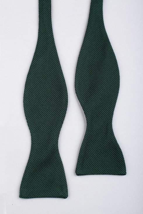 Green grenadine silk bow tie