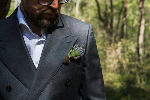 'Henry' classic double breasted grey suit
