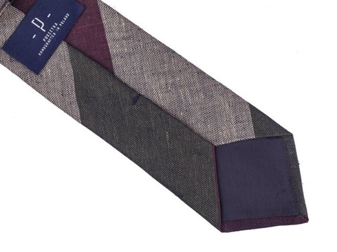 Linen self-tipped tie