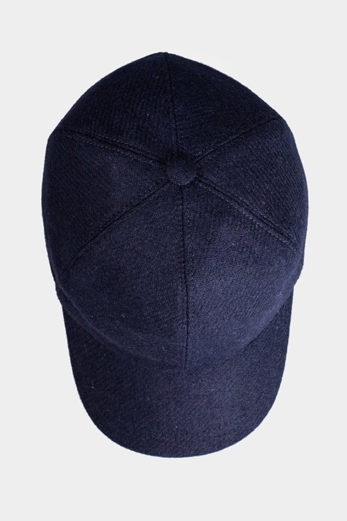 Navy tweed ear flaps baseball cap