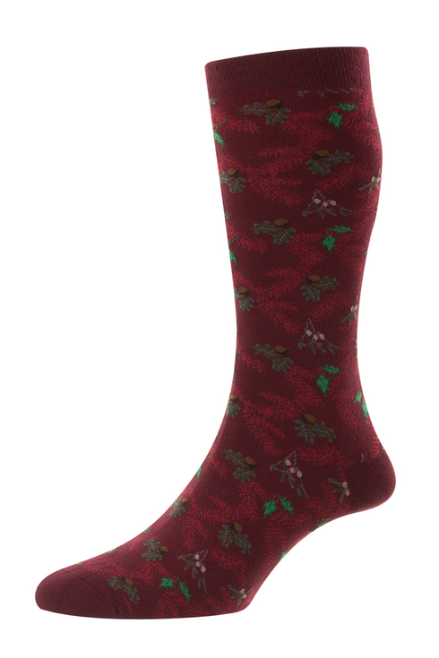 Pantherella organic cotton socks festive