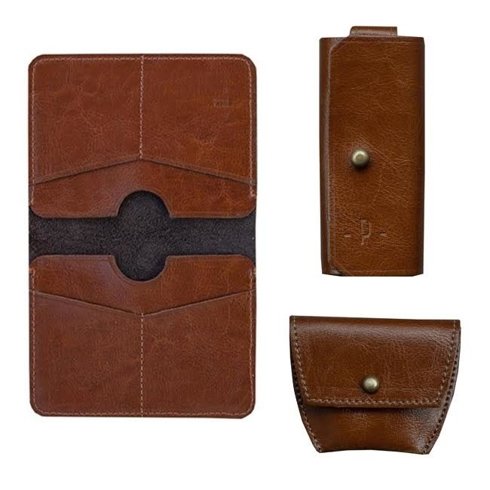 Pocket wallet + coin wallet + key case SET