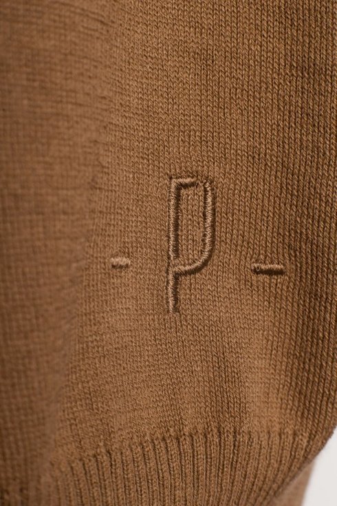 Polo sweater, hazel-brown