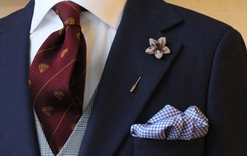 Silk & linen untipped tie