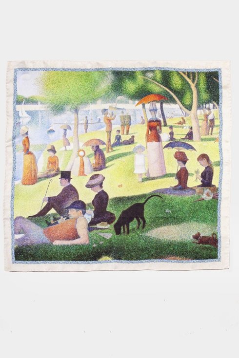 Silk scarf 'A Sunday on La Grande Jatte' Georges Seurat
