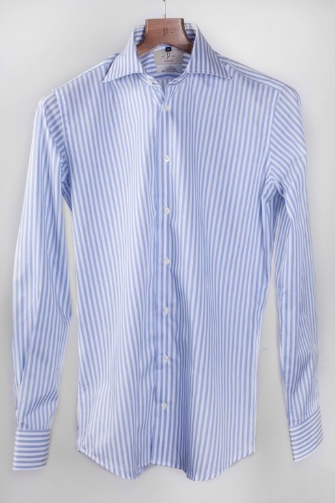 Striped shirt with spread collar Albini