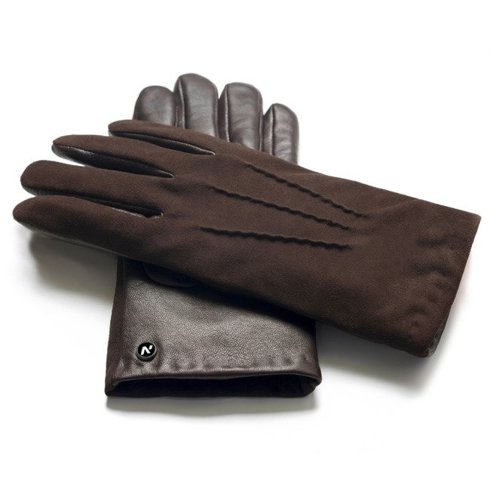 Suede gloves with cashmere lining