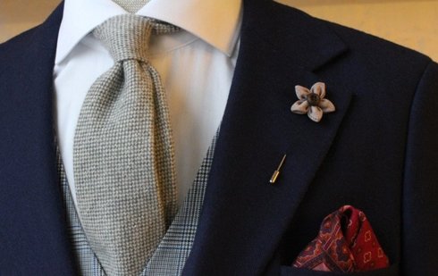Untipped wool & cashmere tie
