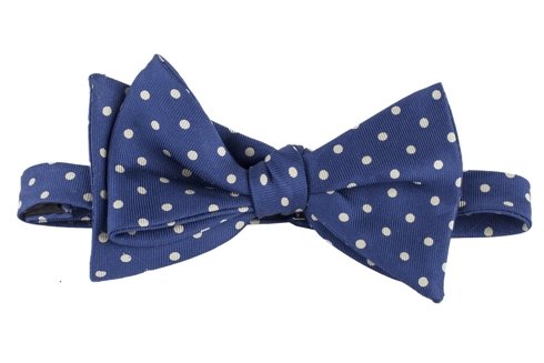 blue polka dots Macclesfield bow tie