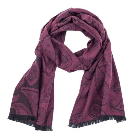 double- faced cotton scarf shades of burgundy