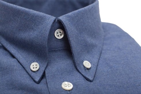flannel OCBD collar shirt 