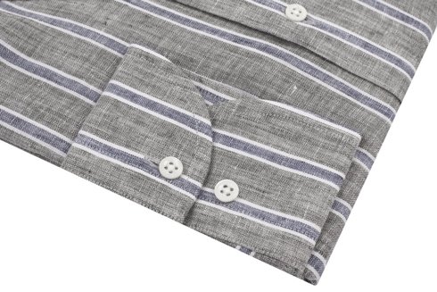 linen cotton BD wide bengal striped shirt 