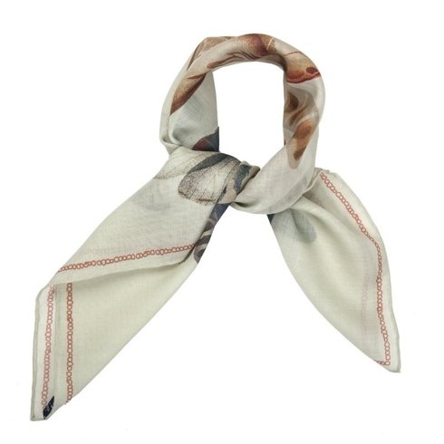 muslin wool and Silk scarf 65 cm
