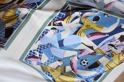 silk pocket square 'Football is the ballet for the masses'