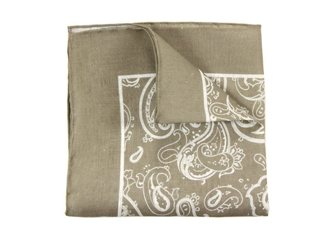 LINEN POCKET SQUARE PAISLEY