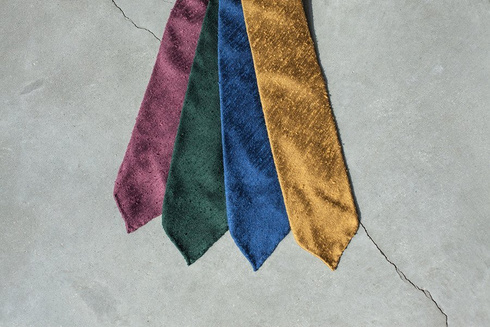 Shantung untipped herringbone tie