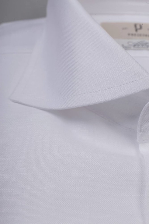 White linen & cotton Albini shirt 
