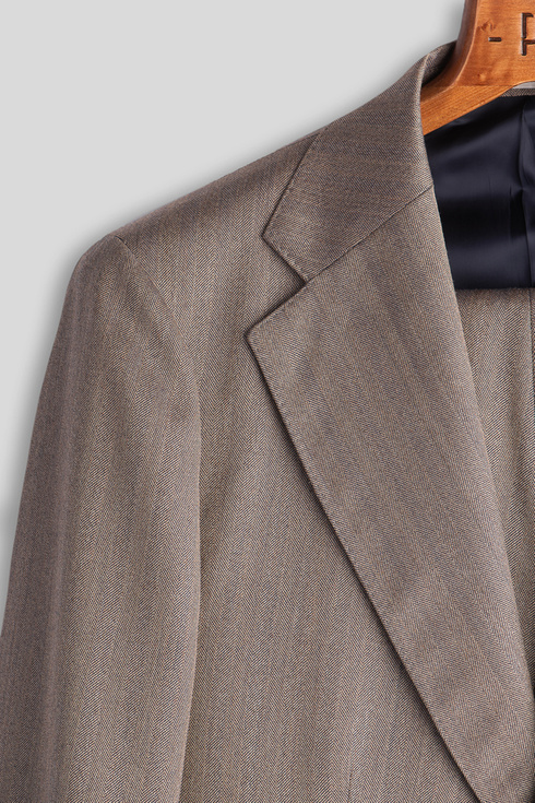 Brown & Navy Solaro Wool Suit