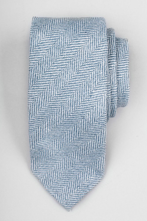 GREY-BLUE UNTIPPED HANDROLLED TIE