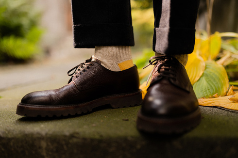 Organic Cotton Men Rib Pattern Socks / Pedemeia