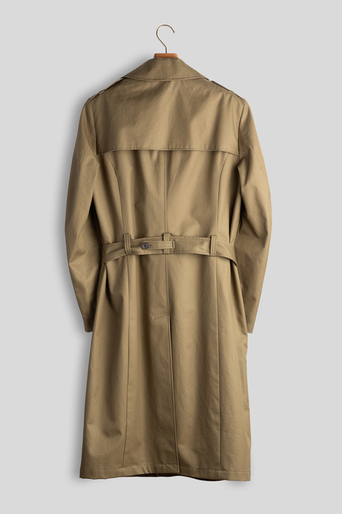 Olive Cotton Trench Coat