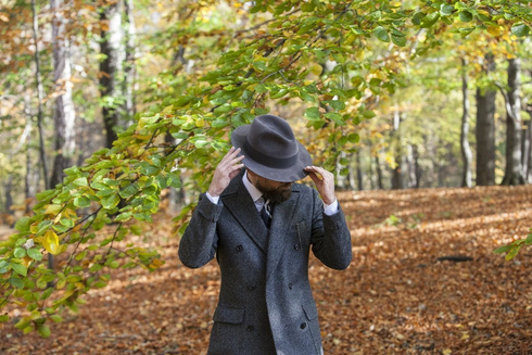 Fedora hat grey