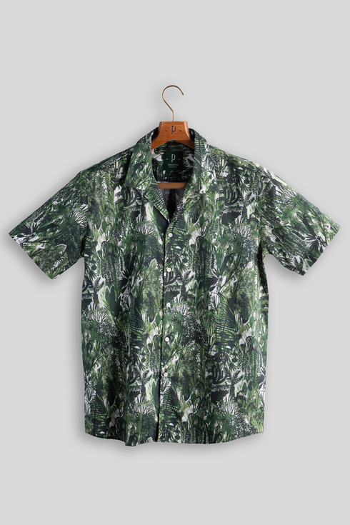 Koszula hawajska z motywem tropikalnym