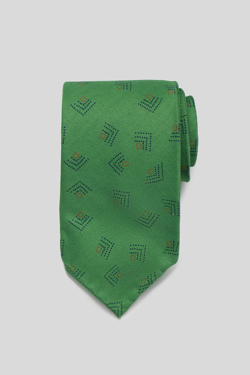 Zielony Krawat Wool Challis