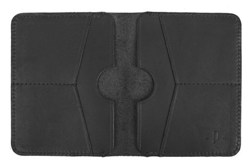 Czarny matowy portfel typu pocket wallet