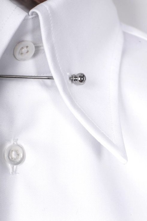 Klasyczna Biała Koszula Pin Collar