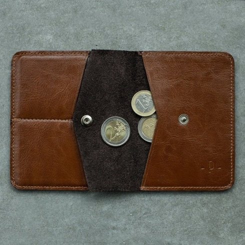 Koniakowy portfel z bilonówką